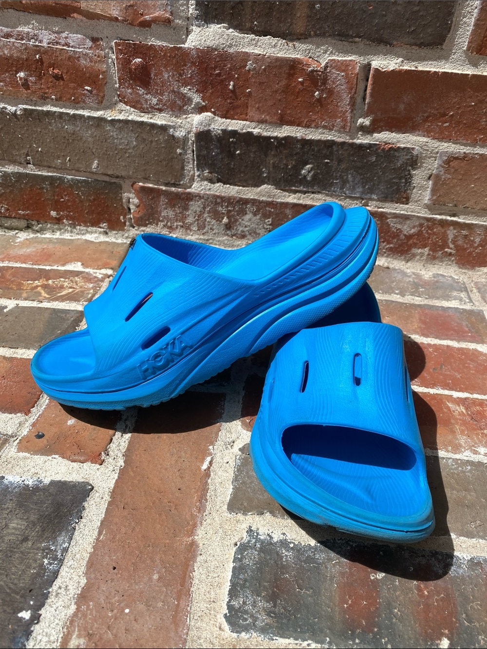 HOKA Ora Recovery Slide 3 Sandals in Blue